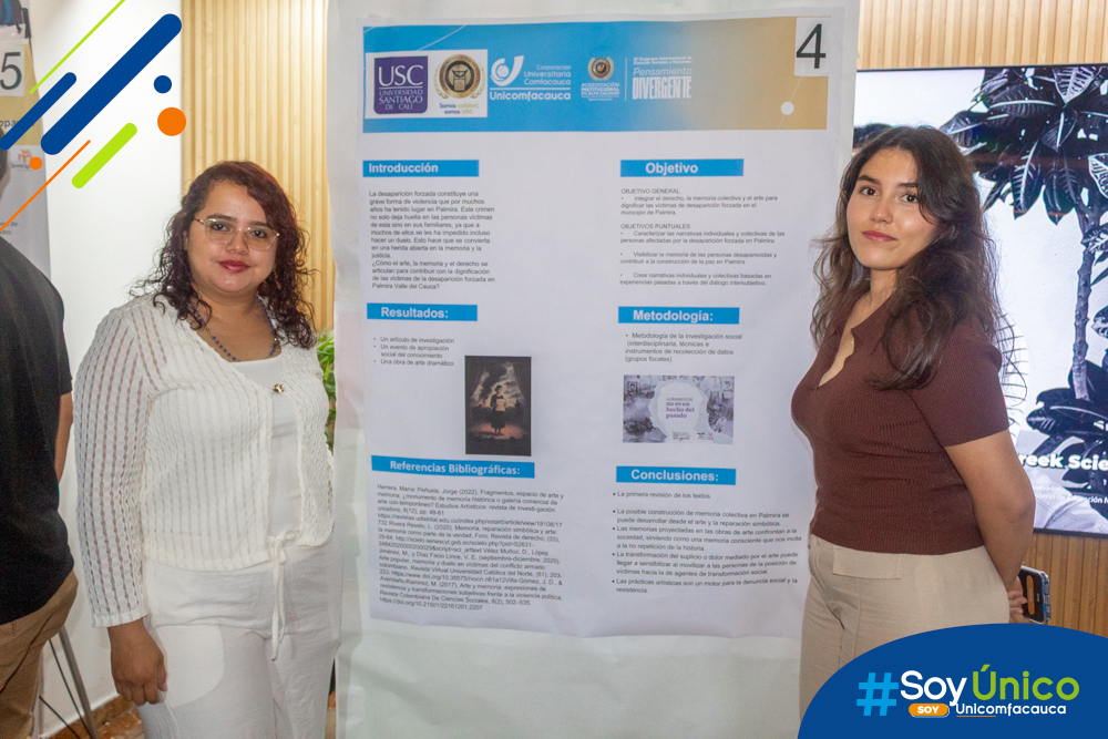 Presentación de póster de la Universidad Santiago de Cali, sede Palmira.