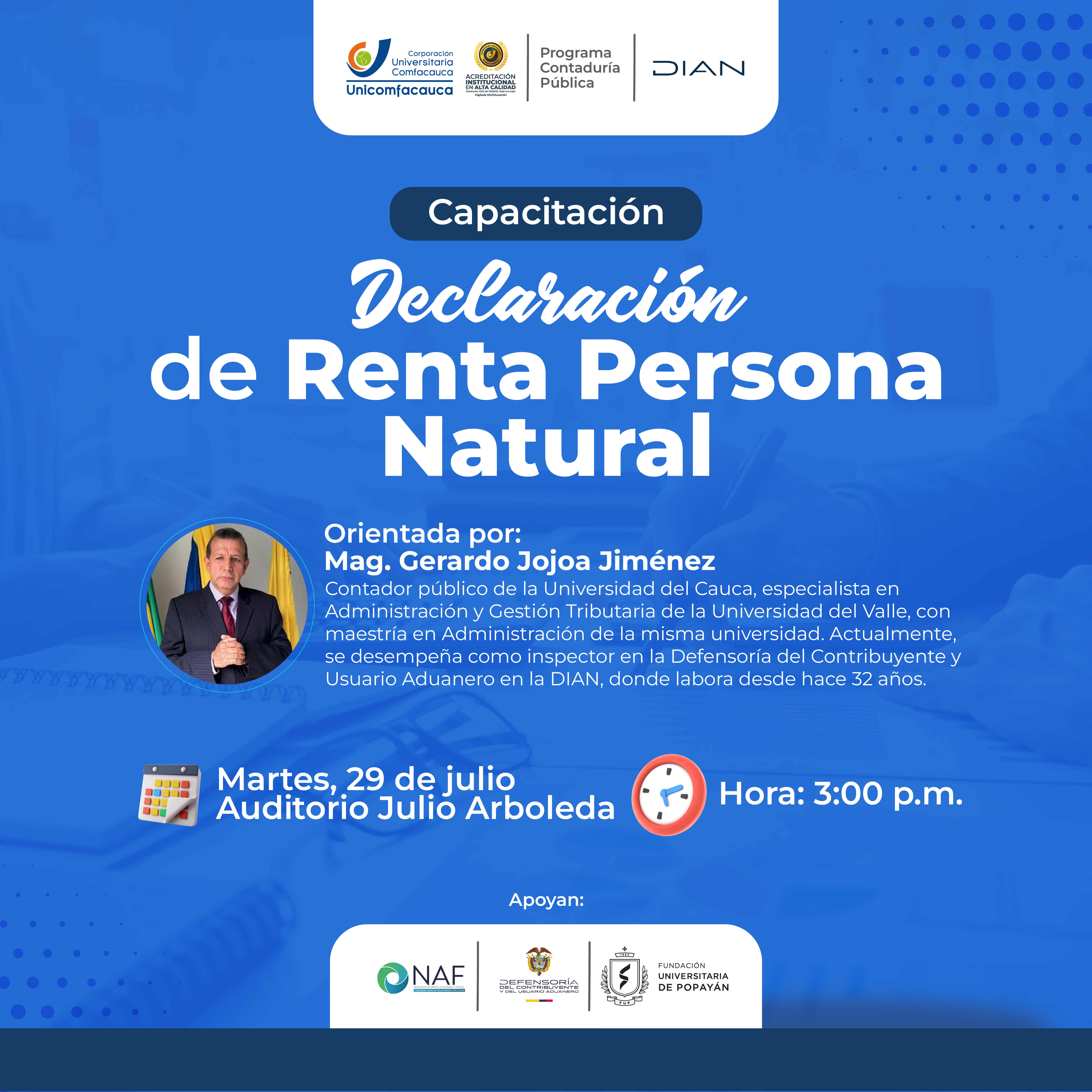 Imágen de Capacitación: Declaración de Renta Persona Natural