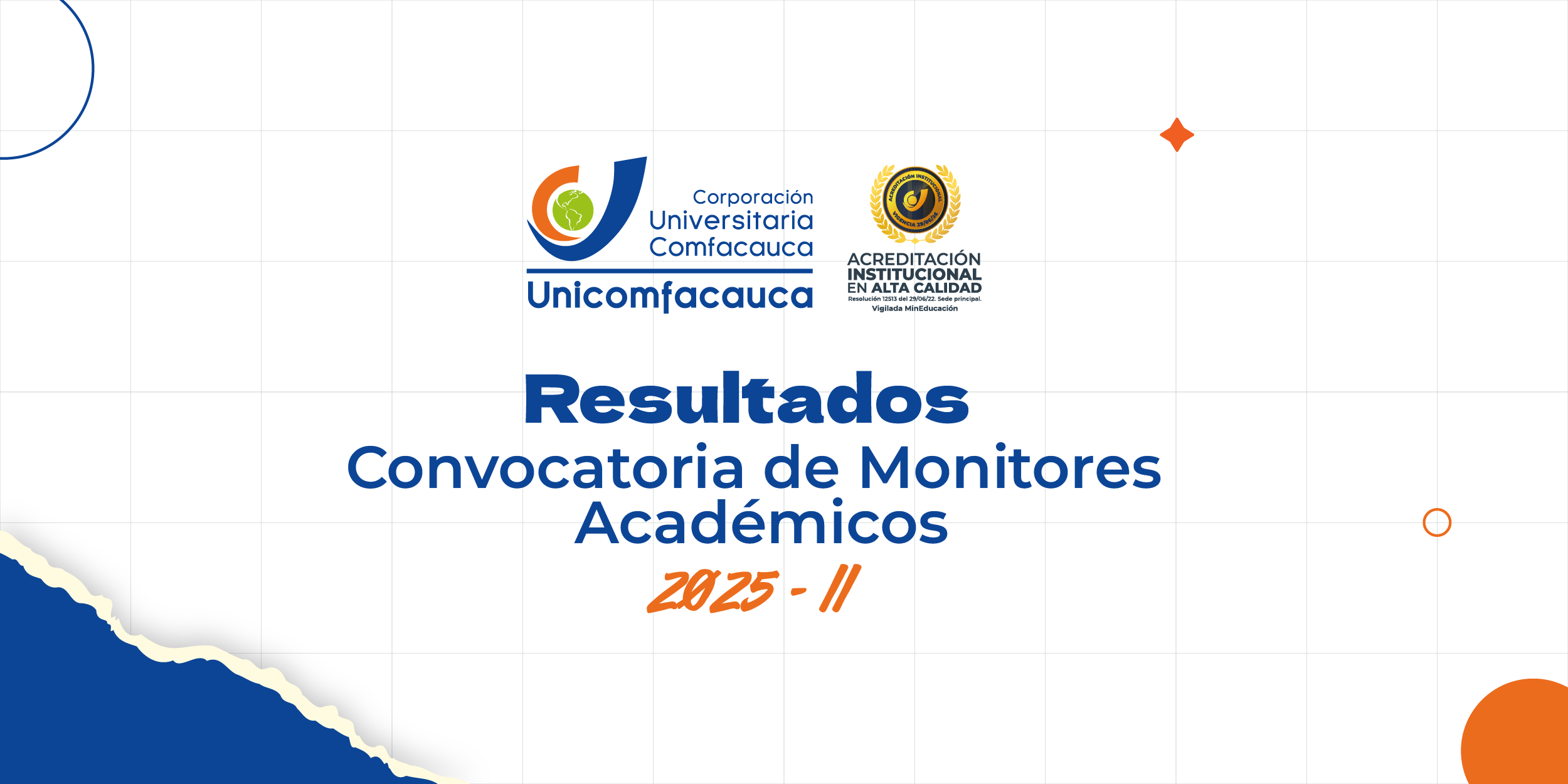 Resultados Convocatoria de Monitores Académicos 2025-2