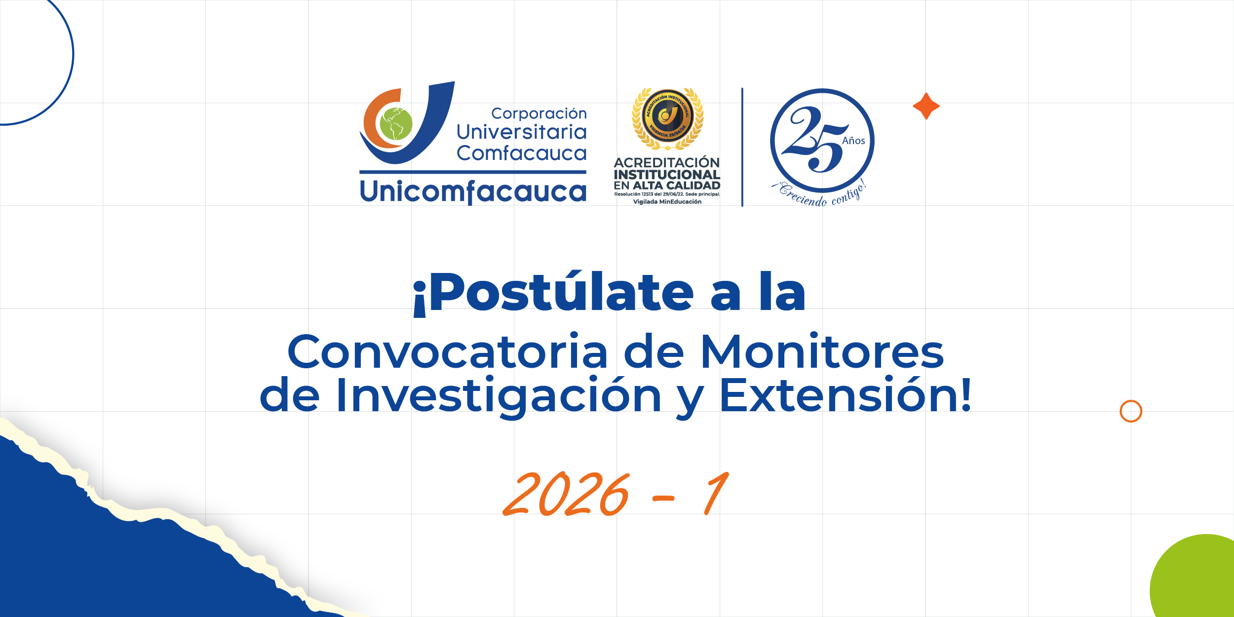 ¡Sé el nuevo Monitor de Investigación y Extensión!