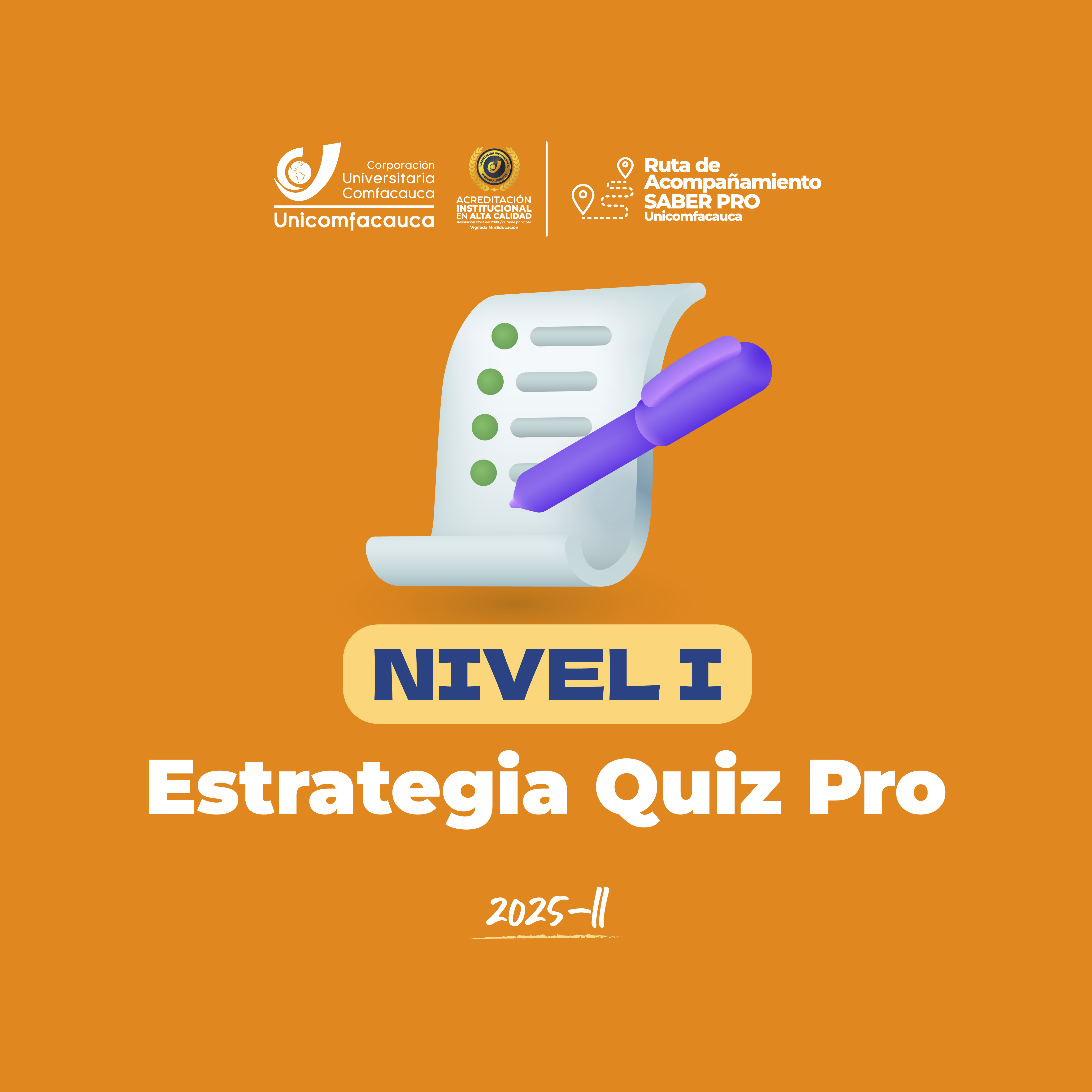 Flyer - Quiz pro niveles 2025-II-01 Estrategia Quiz Pro Nivel 1