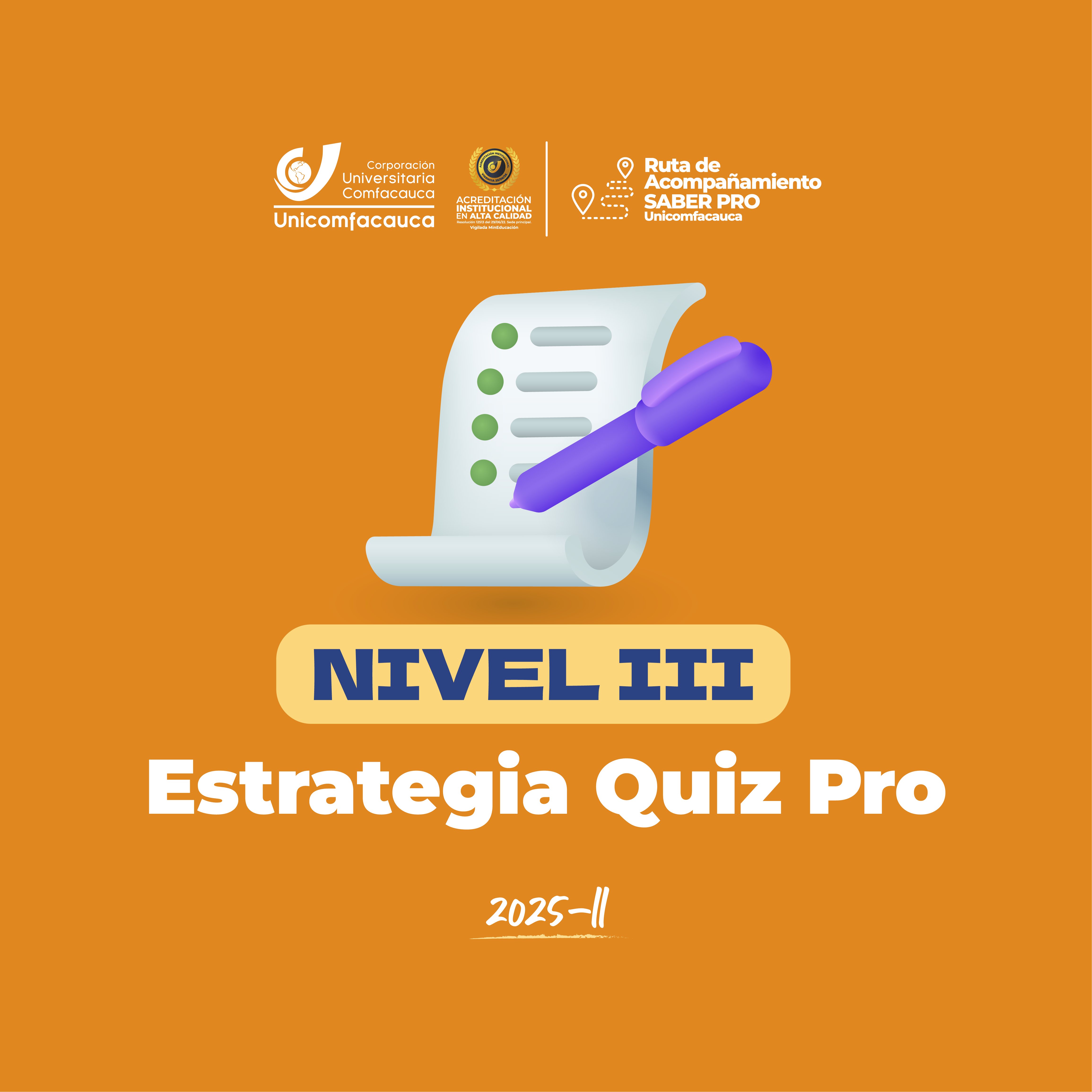 Flyer - Quiz pro niveles 2025-II-03 Estrategia Quiz Pro Nivel 3