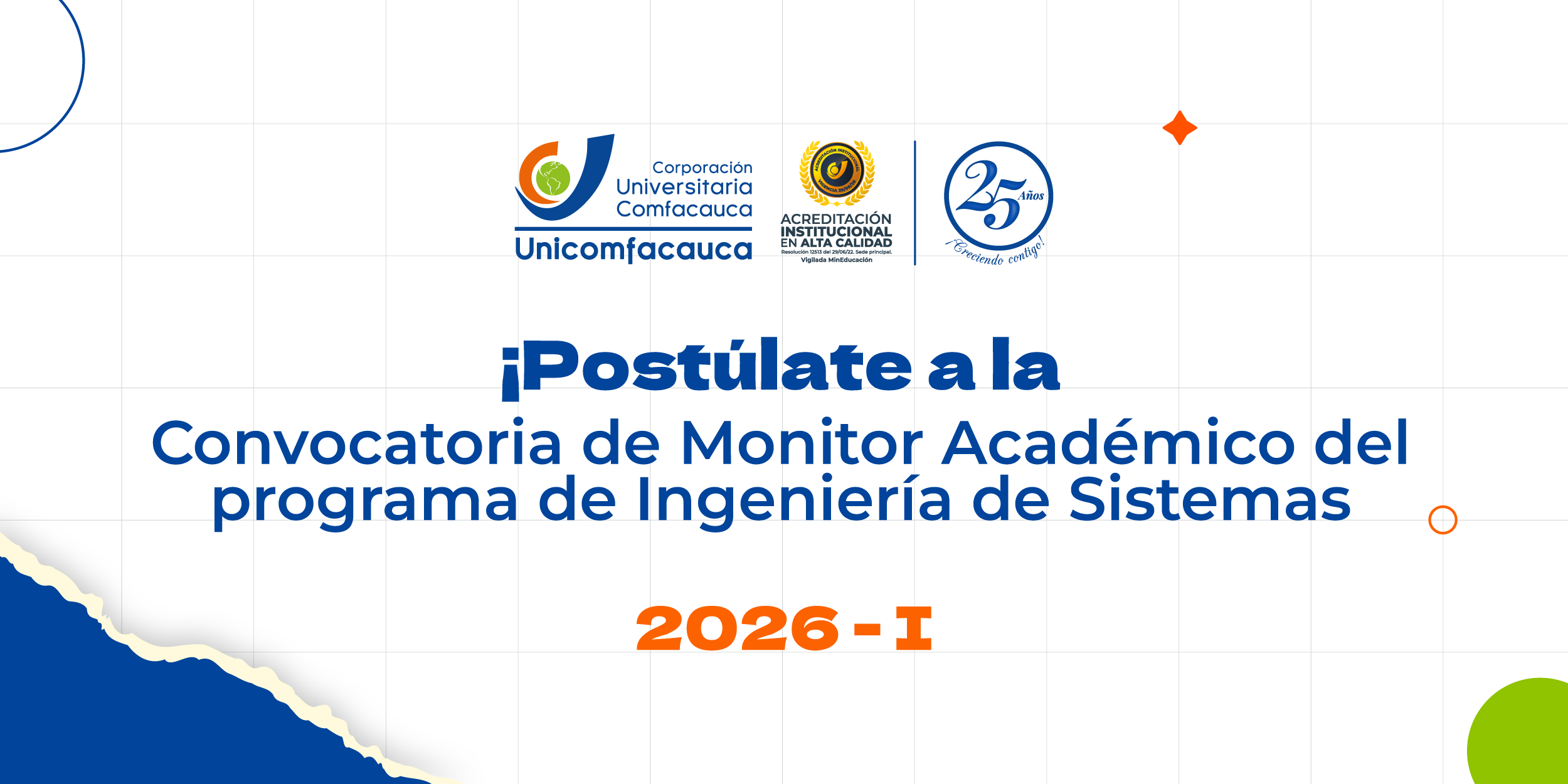 Ampliación convocatoria monitores académicos 2026-I