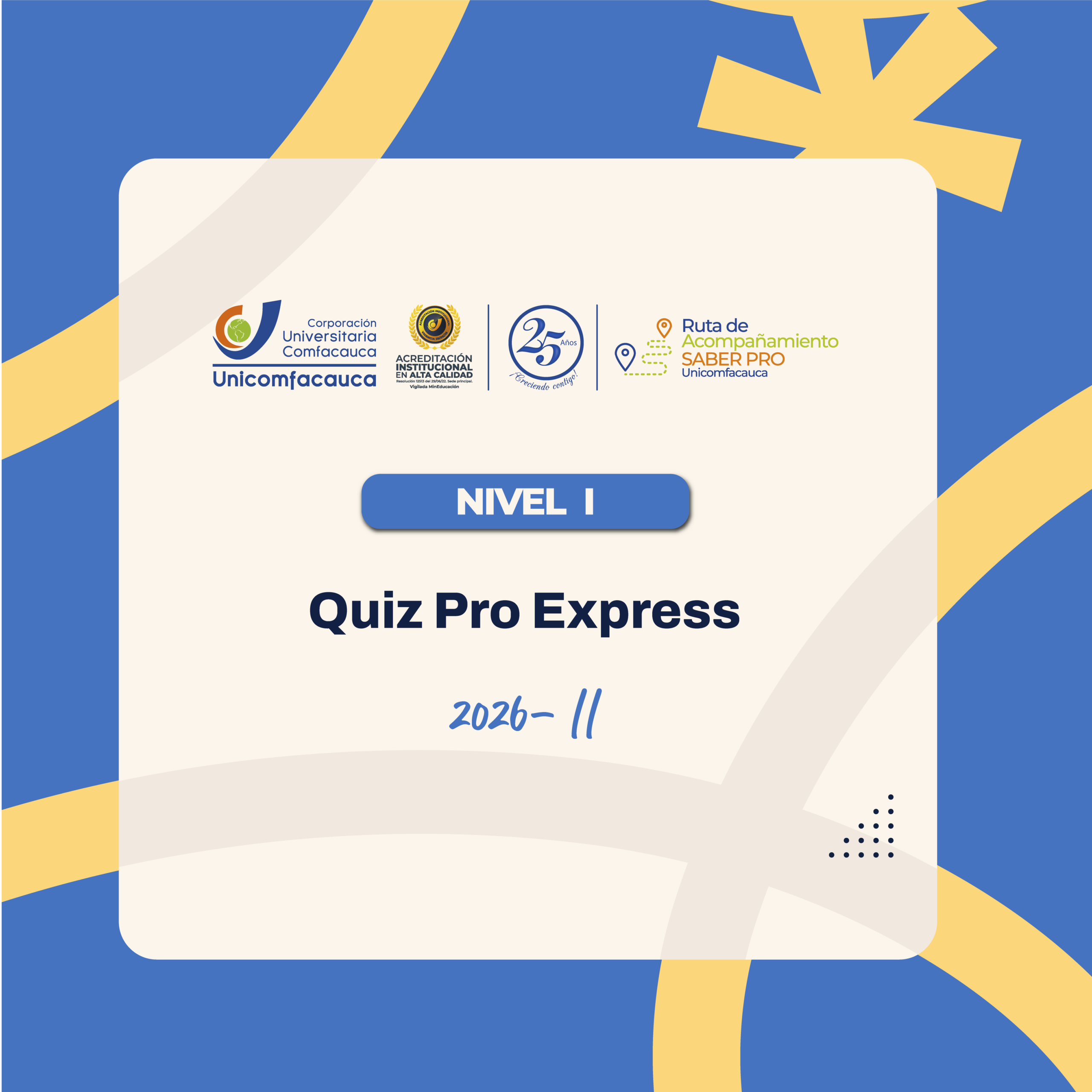Flyer_Quiz Pro_2026-I-01 Quiz pro Express 2026-II Nivel I
