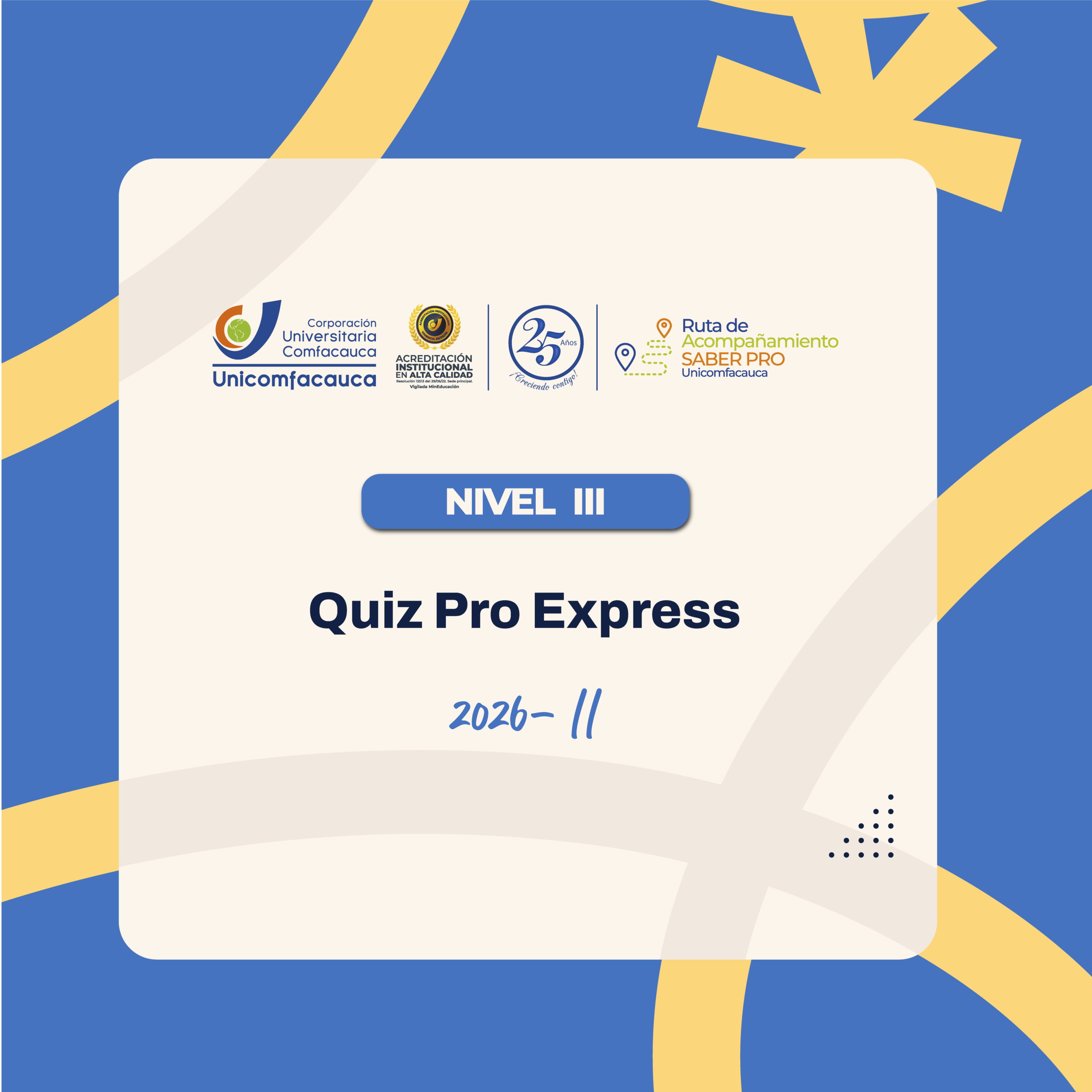 Flyer_Quiz Pro_2026-I-03 Quiz Pro Express 2026-II Nivel III