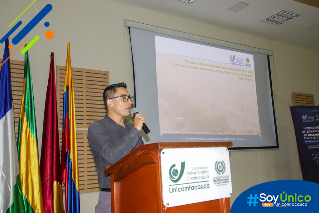 MSc. Iván Giovanni Ardila, con la ponencia "Diseñando el Aire del Mañana: Innovación, Modelación y Democracia Ambiental en Colombia"