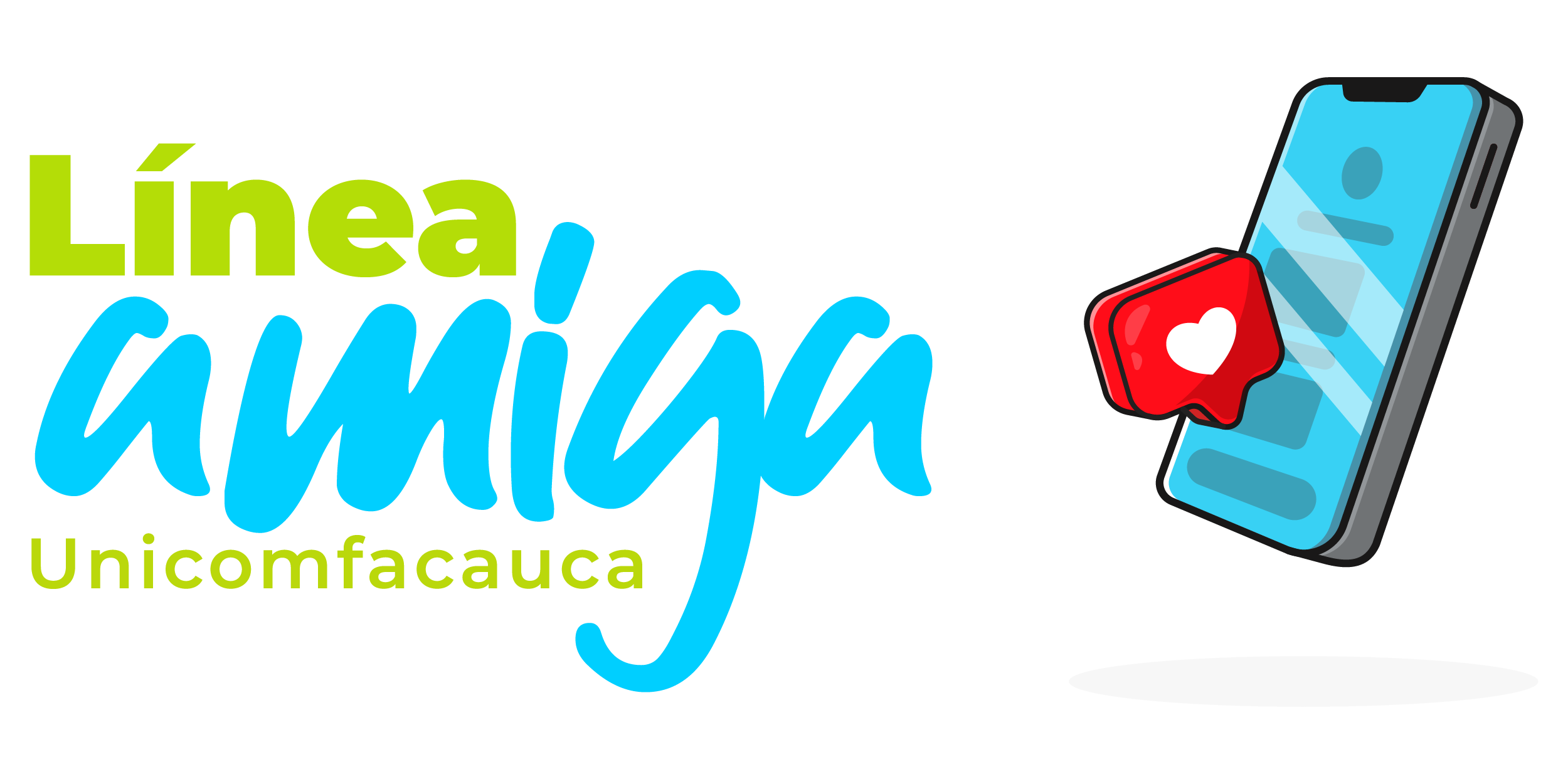 Imagen que dice "Línea amiga Unicomfacauca".