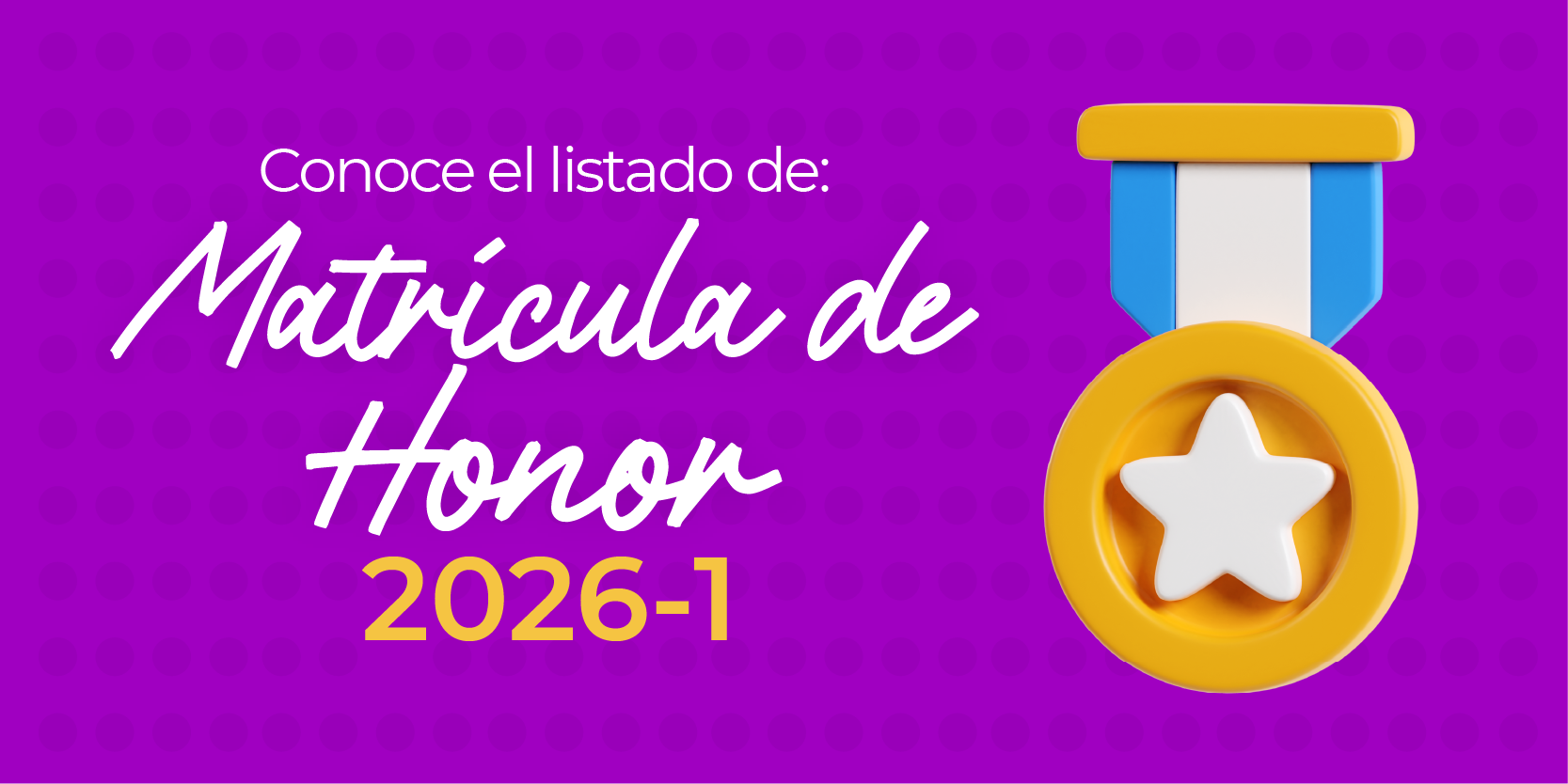 Matrícula de Honor 2026-1
