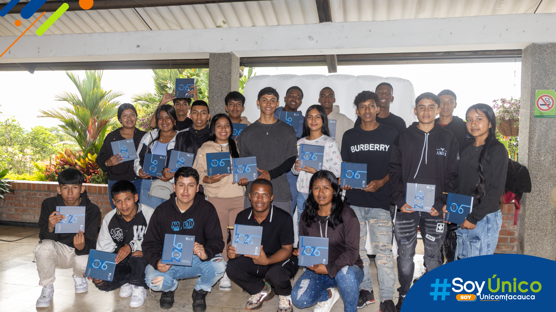 Nuevos estudiantes unicomfacaucanos de Santander de Quilichao.